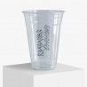 Bicchiere di plastica da 450 ml stampato singolarmente con il logo di 'Rbabarrab'