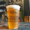 Grande bicchiere di plastica stampata personalizzata con logo e design per birra