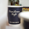 Bicchiere di carta a doppia parete con logo 'Peter Larsen Kaffe'