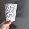 Bicchiere in carta bio da 350 ml con stampa personalizzata con logo 'Dan & Decarlo'