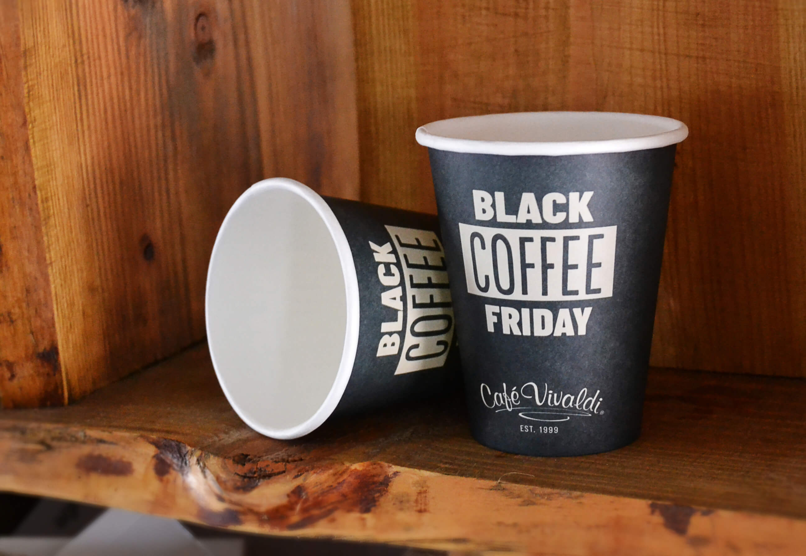 black friday paper cup with print